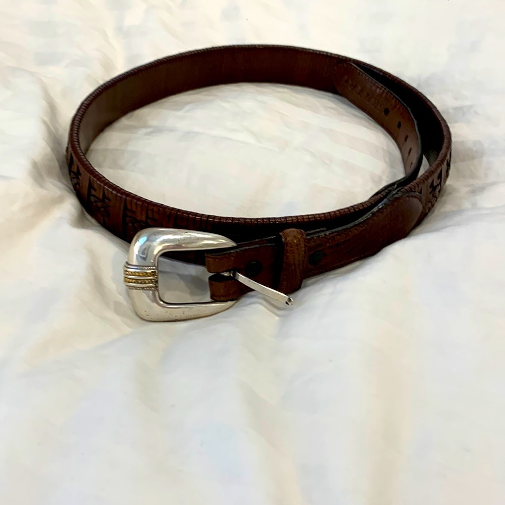 Sentry BraidedGenuine‎ Leather Western Style Brown Belt, Size 34